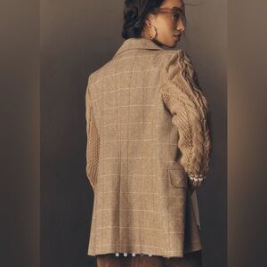 Avec Les Filles Oat Windowpane Blazer size small